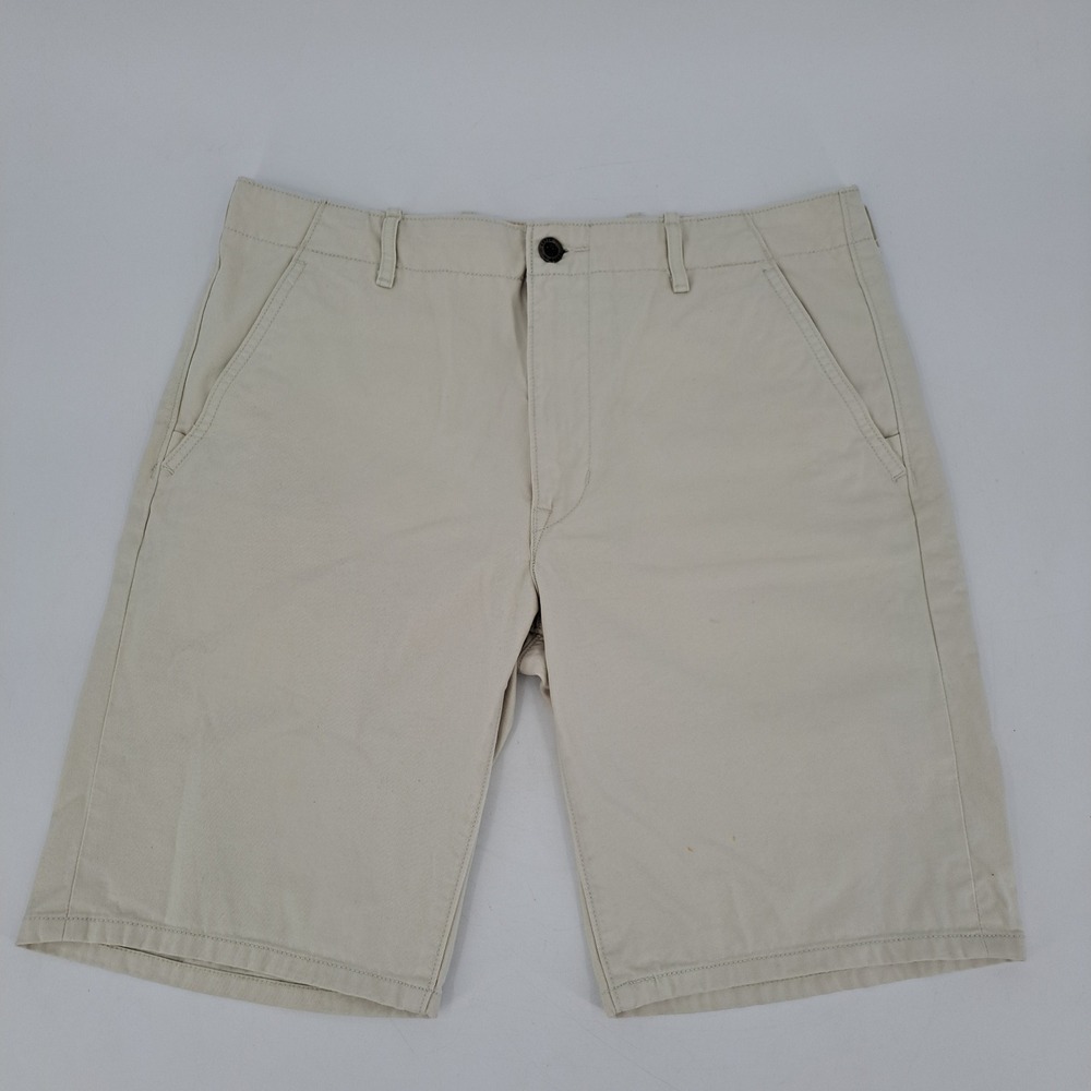 Levi's Chino I Specifications Shorts Mens 33 Cotton Cream Solid White Tab 55328